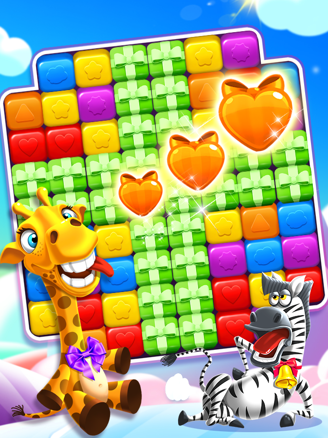 Candy Cubes Toon Collapse Game Screenshot