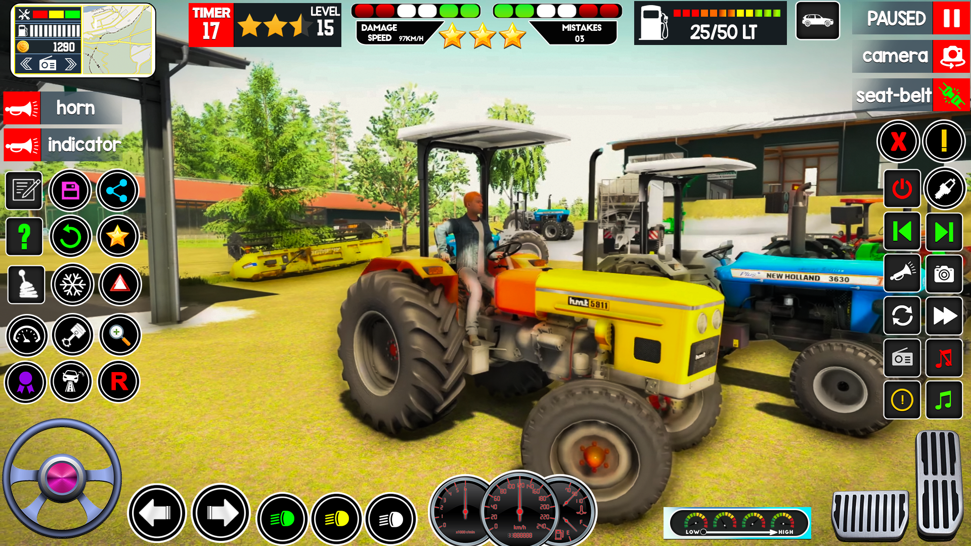 Village Tractor Driving Game Game Screenshot