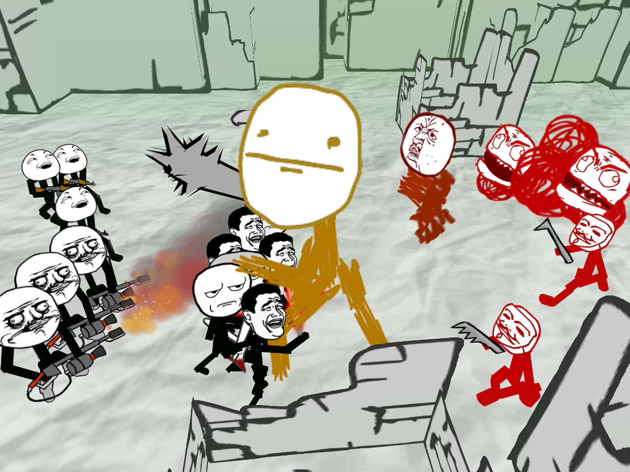 Stickman Meme Battle Simulator Game Screenshot