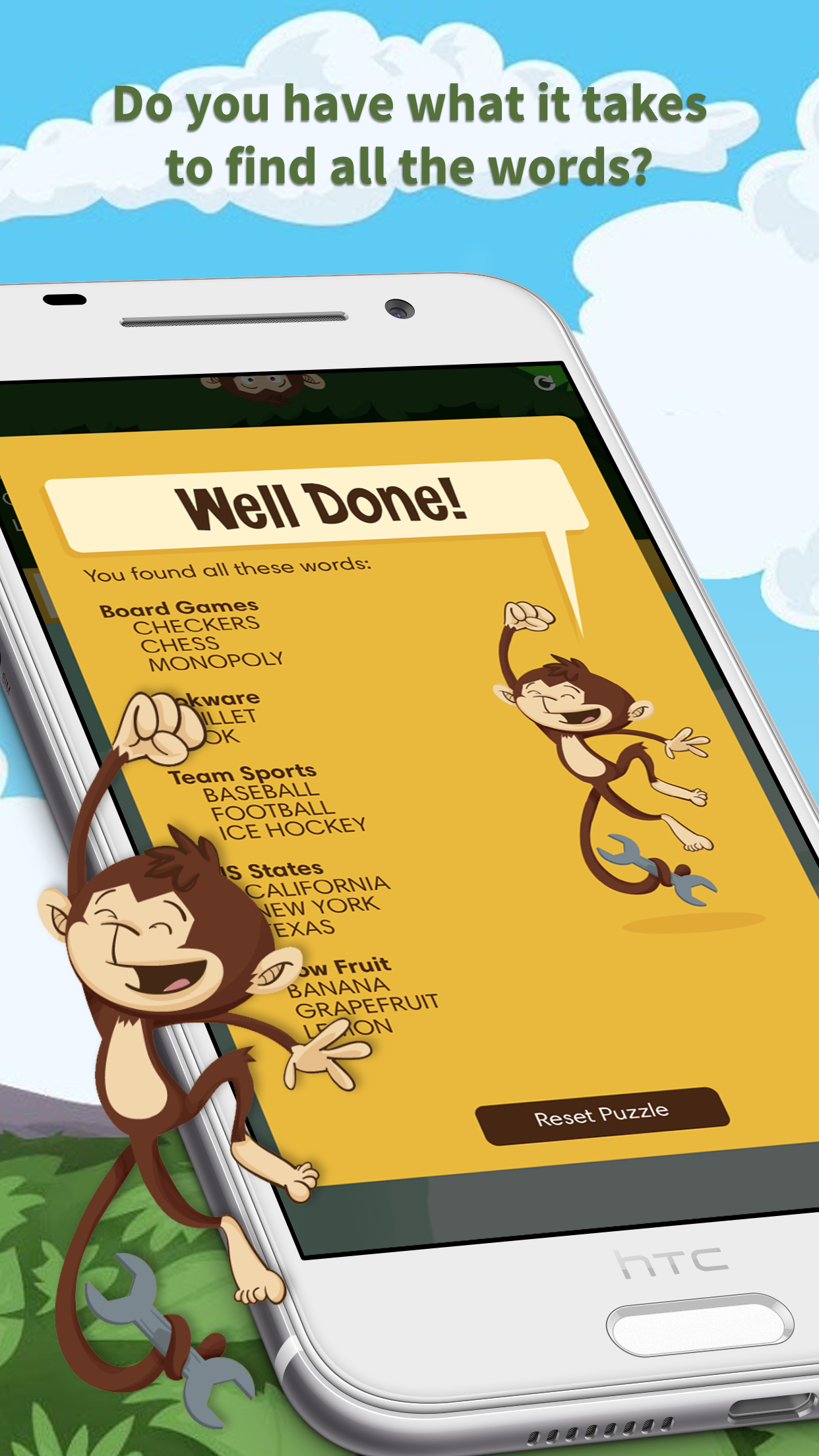 Monkey Wrench – Word Search ภาพหน้าจอเกม