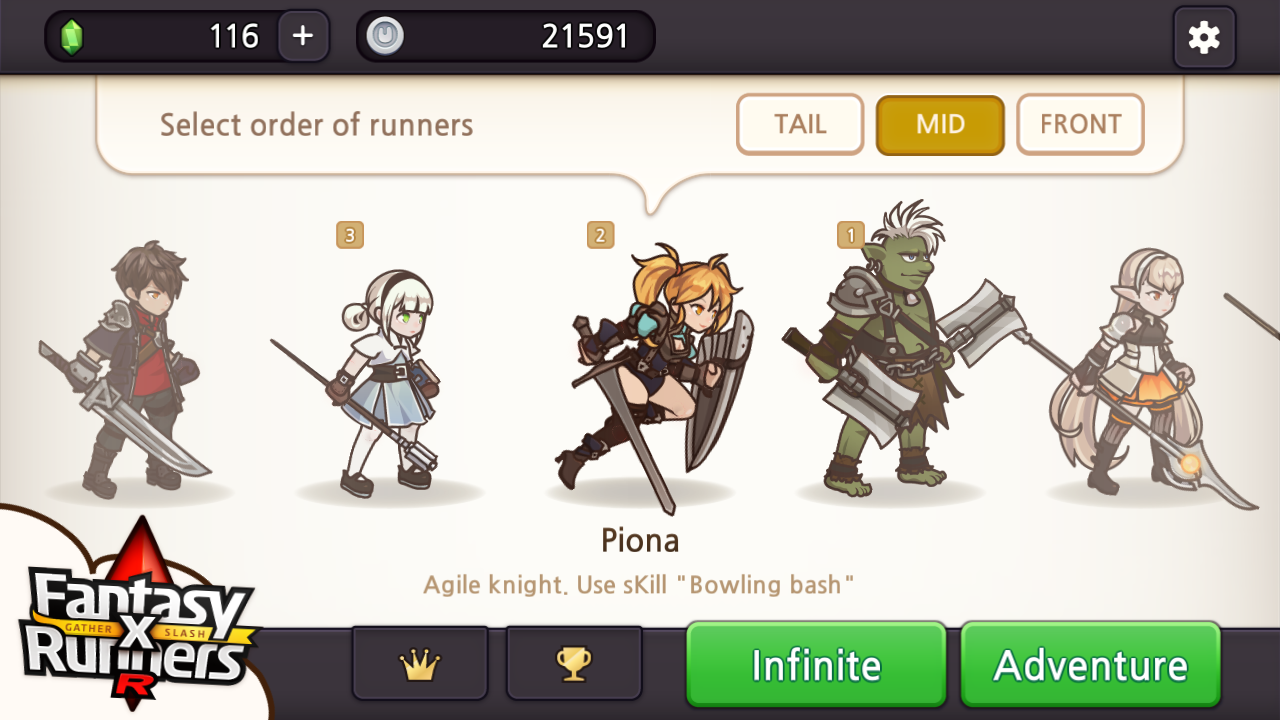 FANTASYxRUNNERS R 게임 스크린샷
