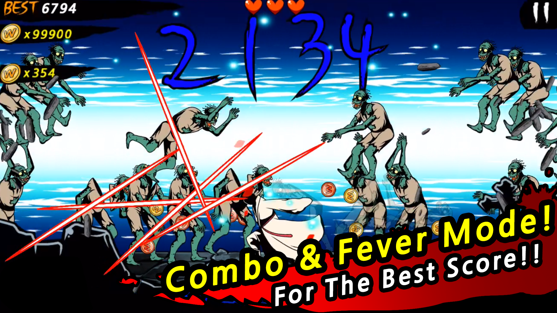 Captura de Tela do Jogo World Of Blade : Zombie Slashe