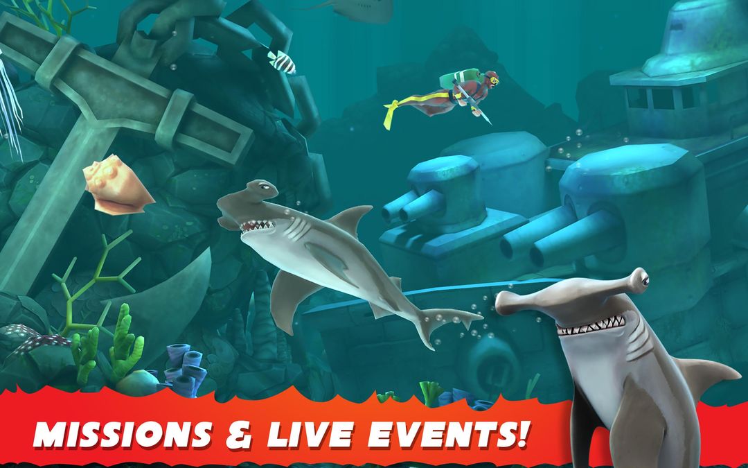 Hungry Shark Evolution ภาพหน้าจอเกม