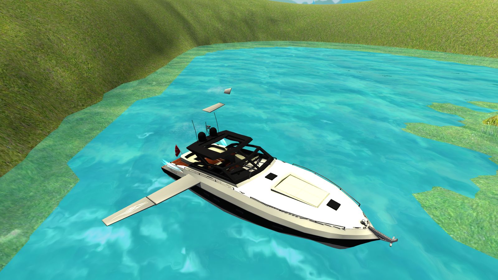 Screenshot of Flying Yacht Simulator