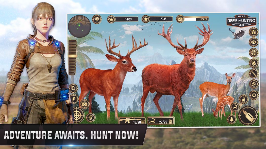 Jungle Deer Hunting Games 3D ภาพหน้าจอเกม