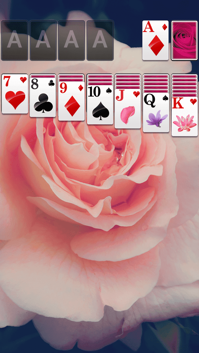 Screenshot 1 of Solitario Purple Rose Theme 2.419