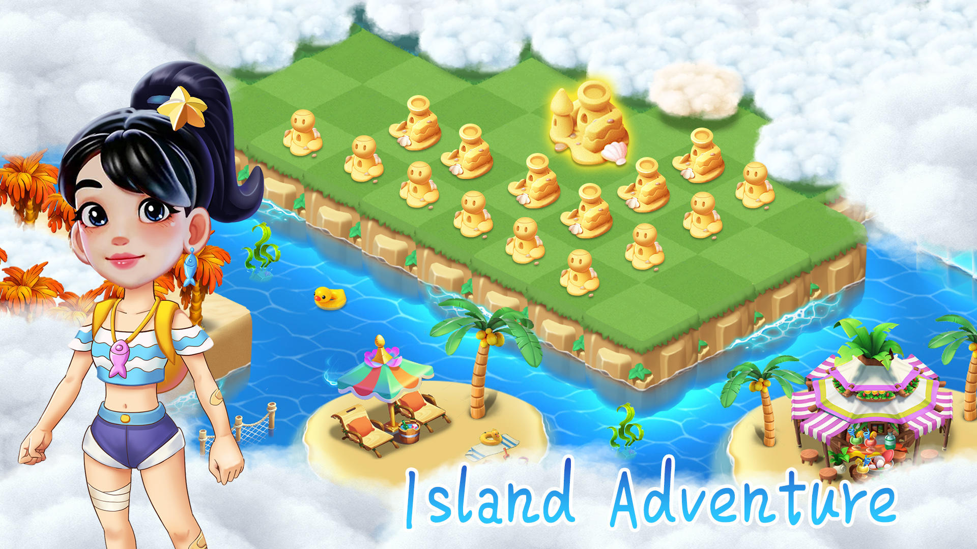 Cuplikan Layar Game Dreamy Island - Merge puzzle