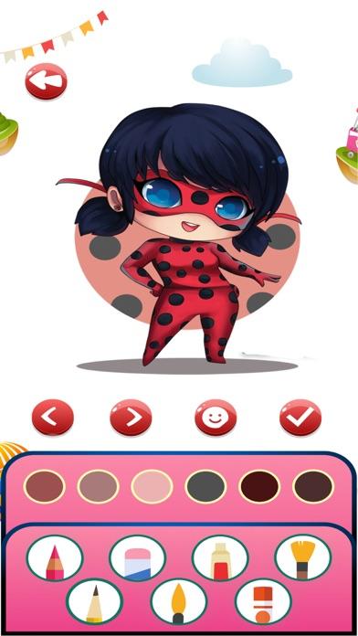 Captura de Tela do Jogo LadyBug Coloring Path Run Game