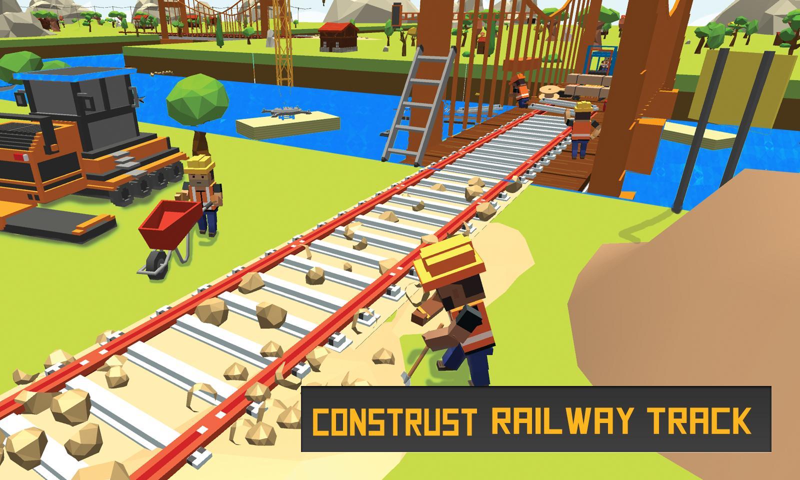 Screenshot 1 of เกมส์สร้างสะพานรถไฟข้ามแม่น้ำ 2017 1.1