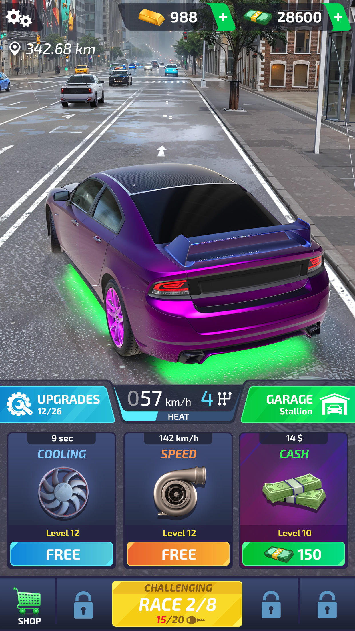 Скриншот игры Street Racing Idle