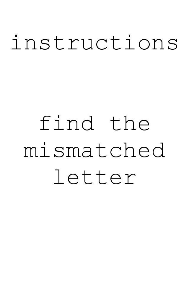The Impossible Letter Game screenshot game