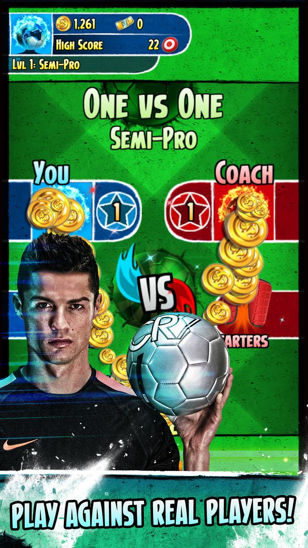 Screenshot of Ronaldo: Kick'n'Run Football