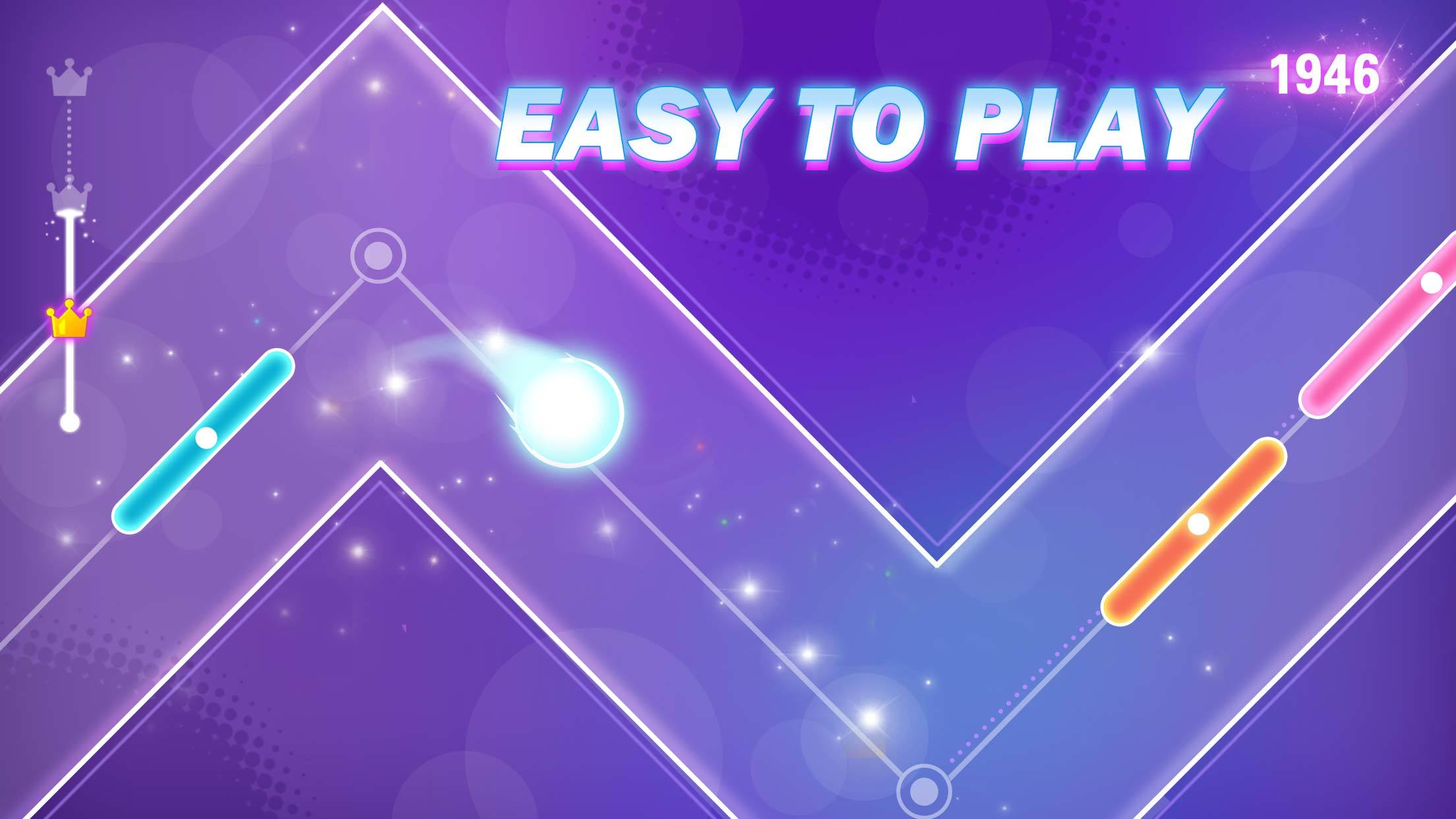 Screenshot of Dancing Line:rhythm game