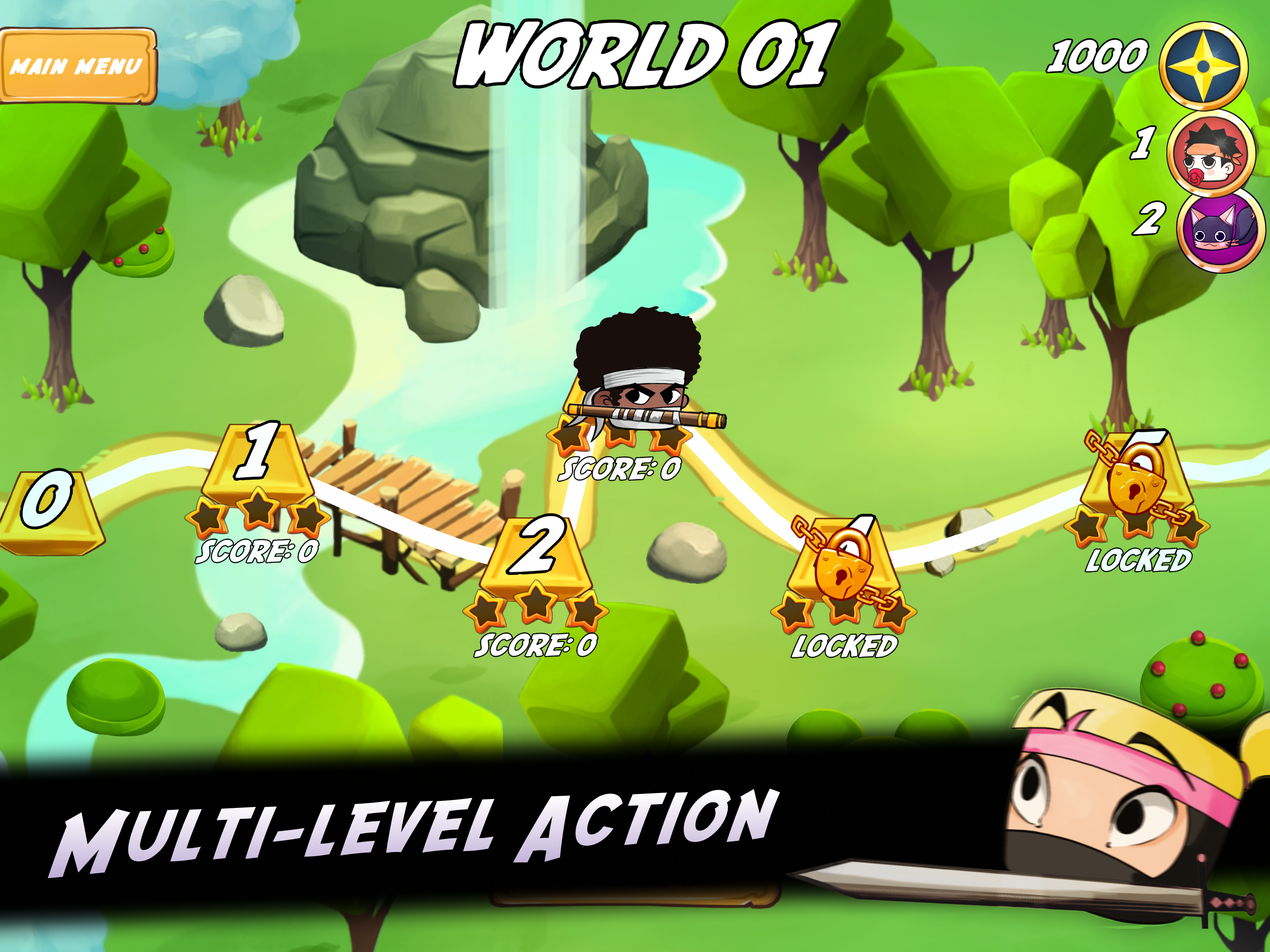 Afro Ninja screenshot game