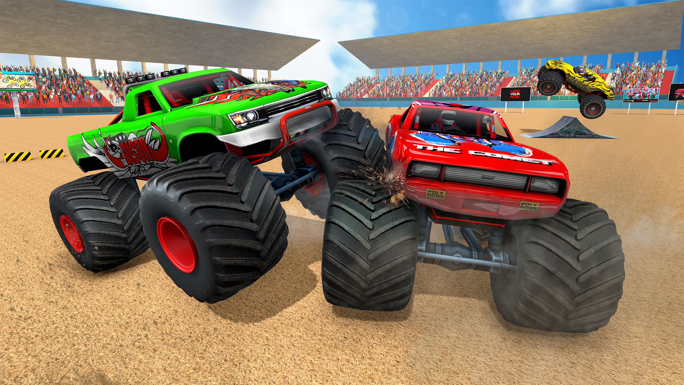 Скриншот игры Monster Truck Sim: Derby Games