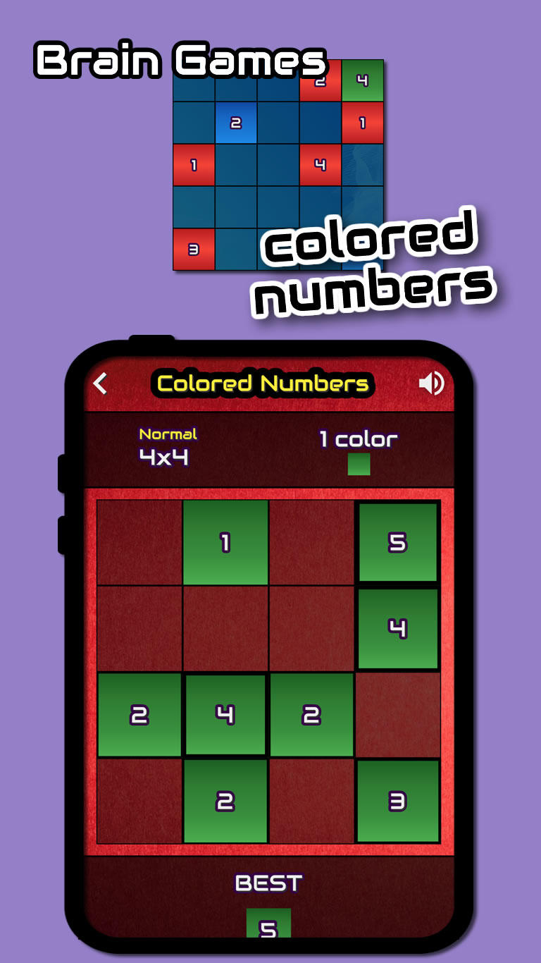 Number Puzzle Classic Colored Game Screenshot