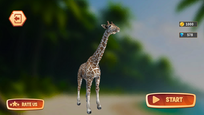 Cuplikan Layar Game Giraffe Simulator Safari Game