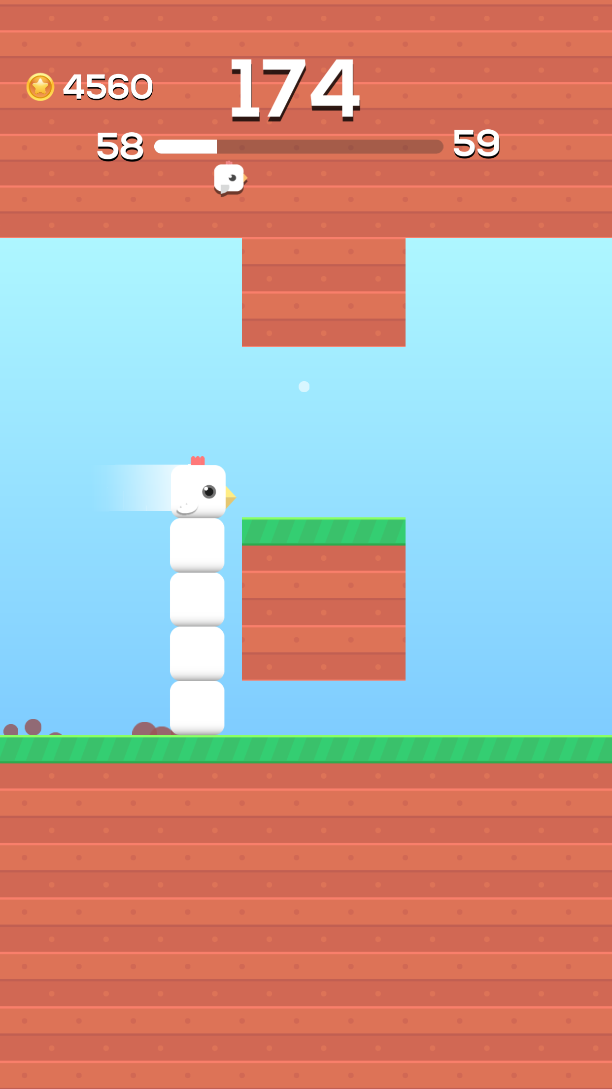 Screenshot 1 of បក្សីការ៉េ - សាច់មាន់ Flappy 5.5