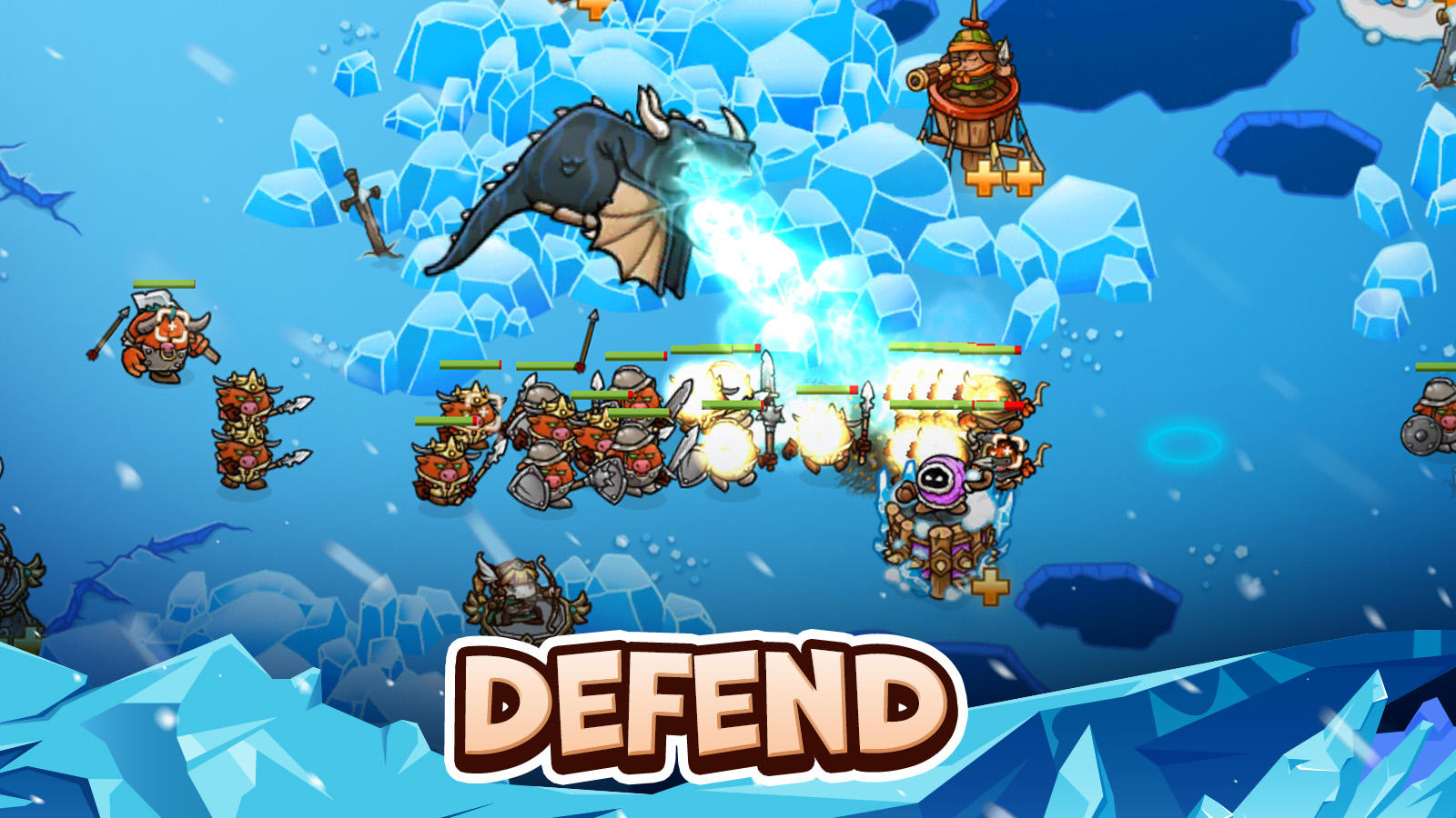 Screenshot 1 of Crazy Defense Heroes - Trò chơi TD 3.9.9