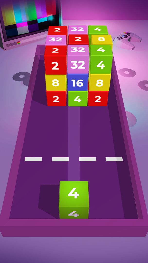 Chain Cube 2048: 3D merge game screenshot game