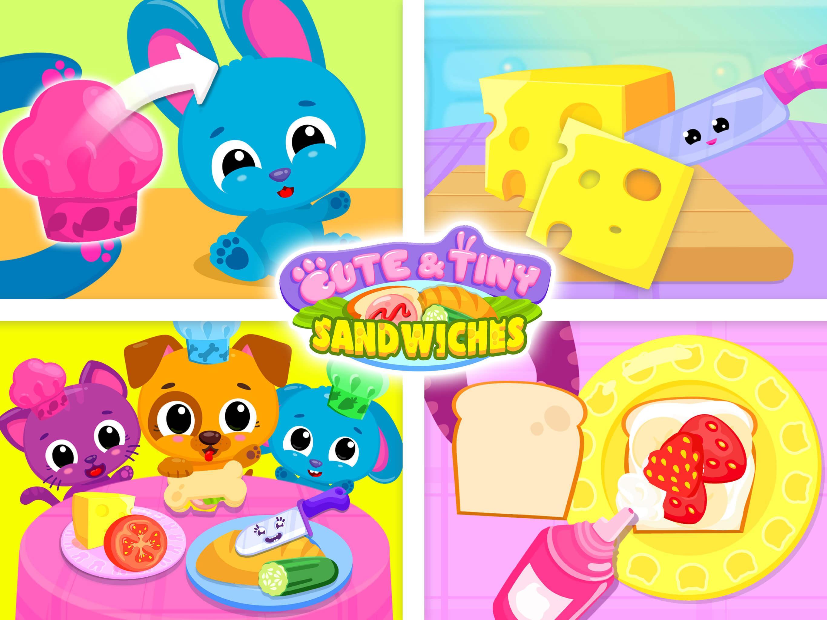 Cute & Tiny Sandwiches - Quick Lunch For Baby Pets Game Screenshot