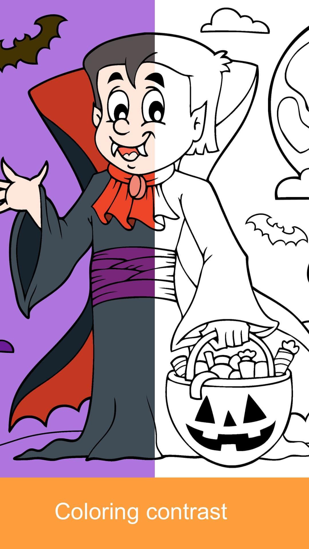 Screenshot of 2023 Halloween Coloring Books