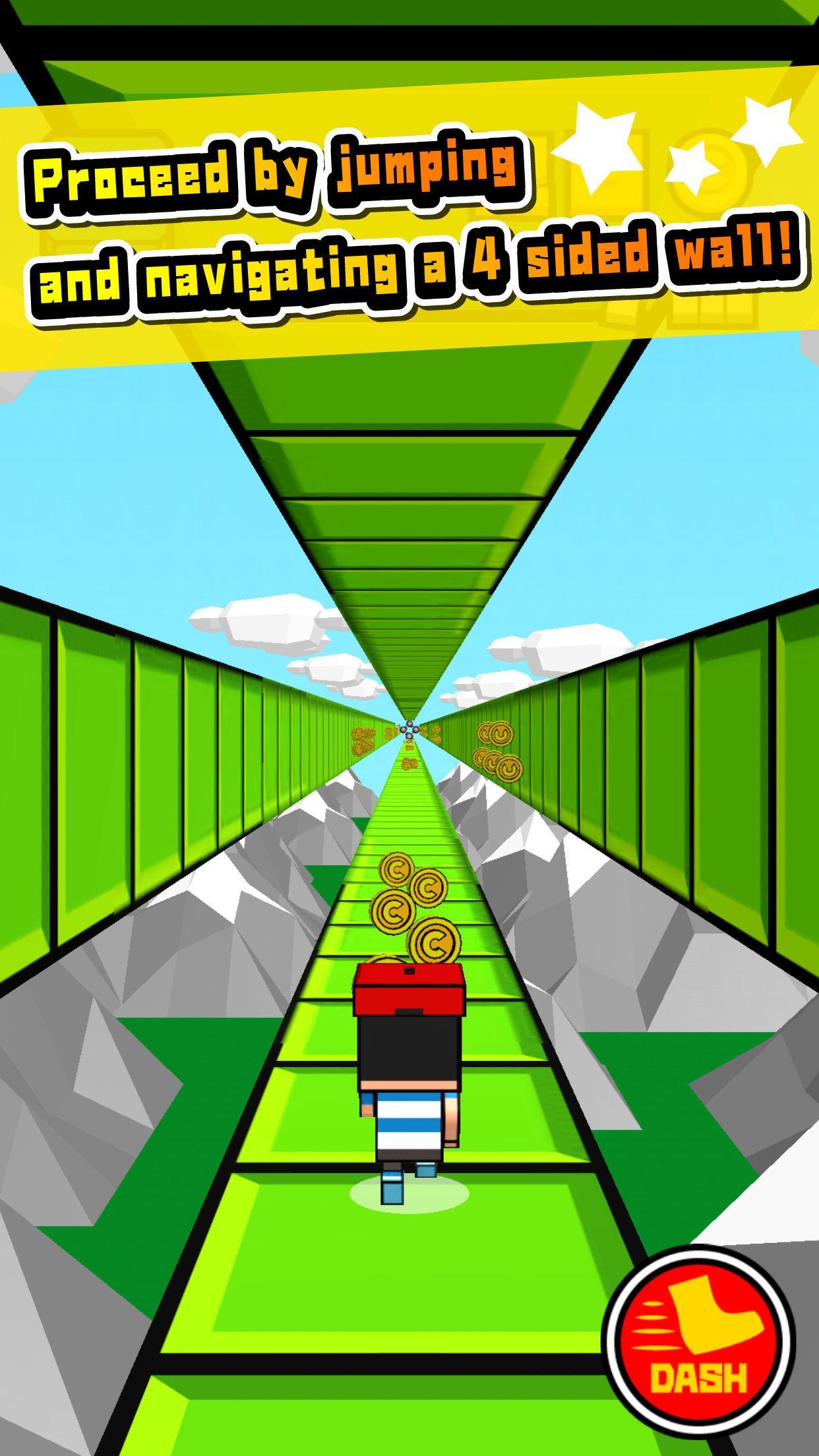 Four Sided Wall Dash Game Screenshot