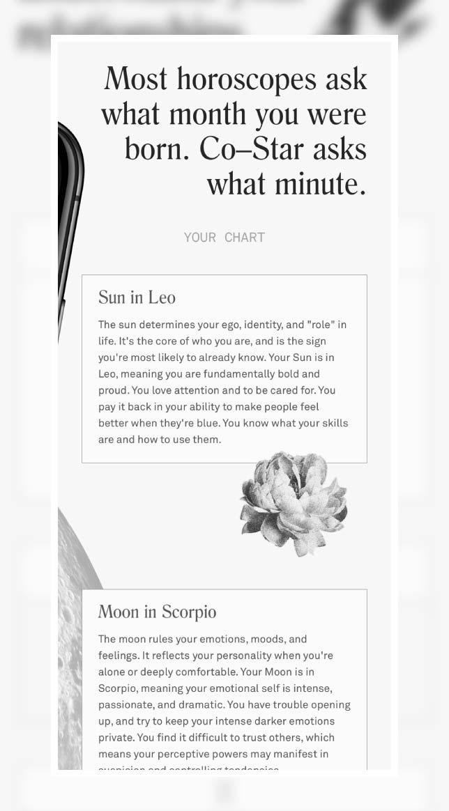Screenshot of Co–Star Astrology - daily horoscope Advice