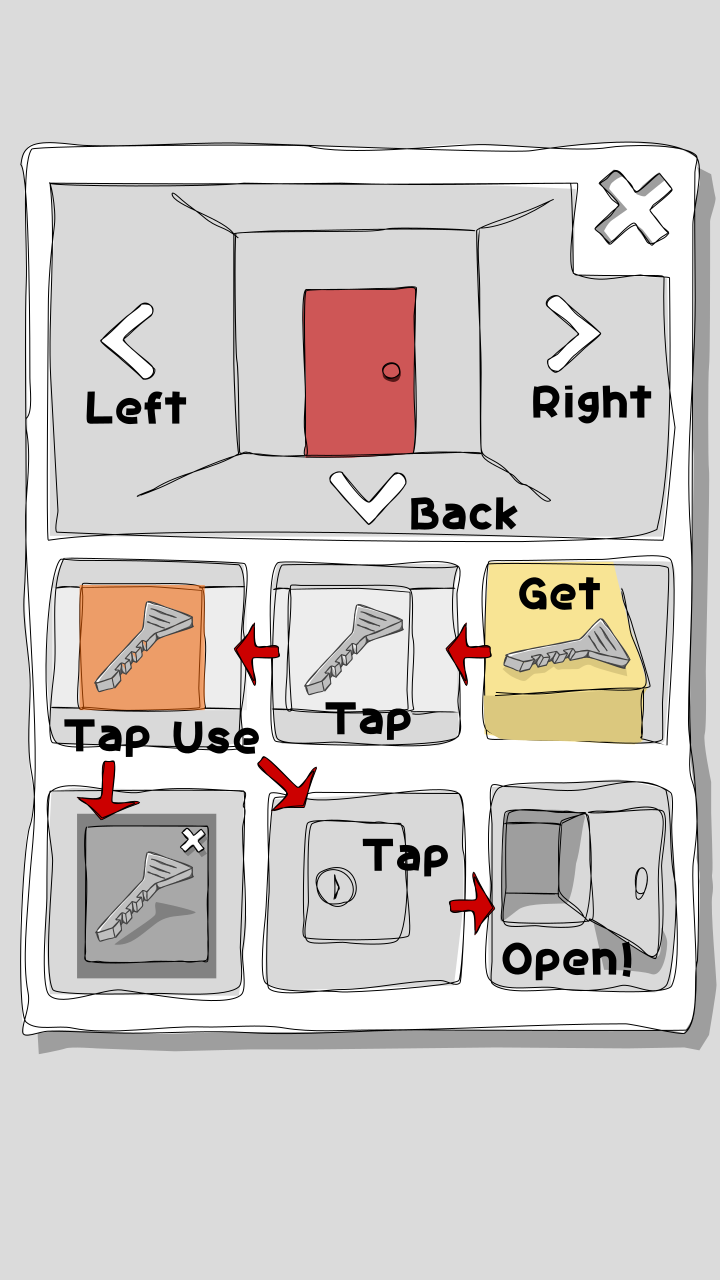 Captura de Tela do Jogo 脱出ゲーム/よっつのドア12/4 Doors 12