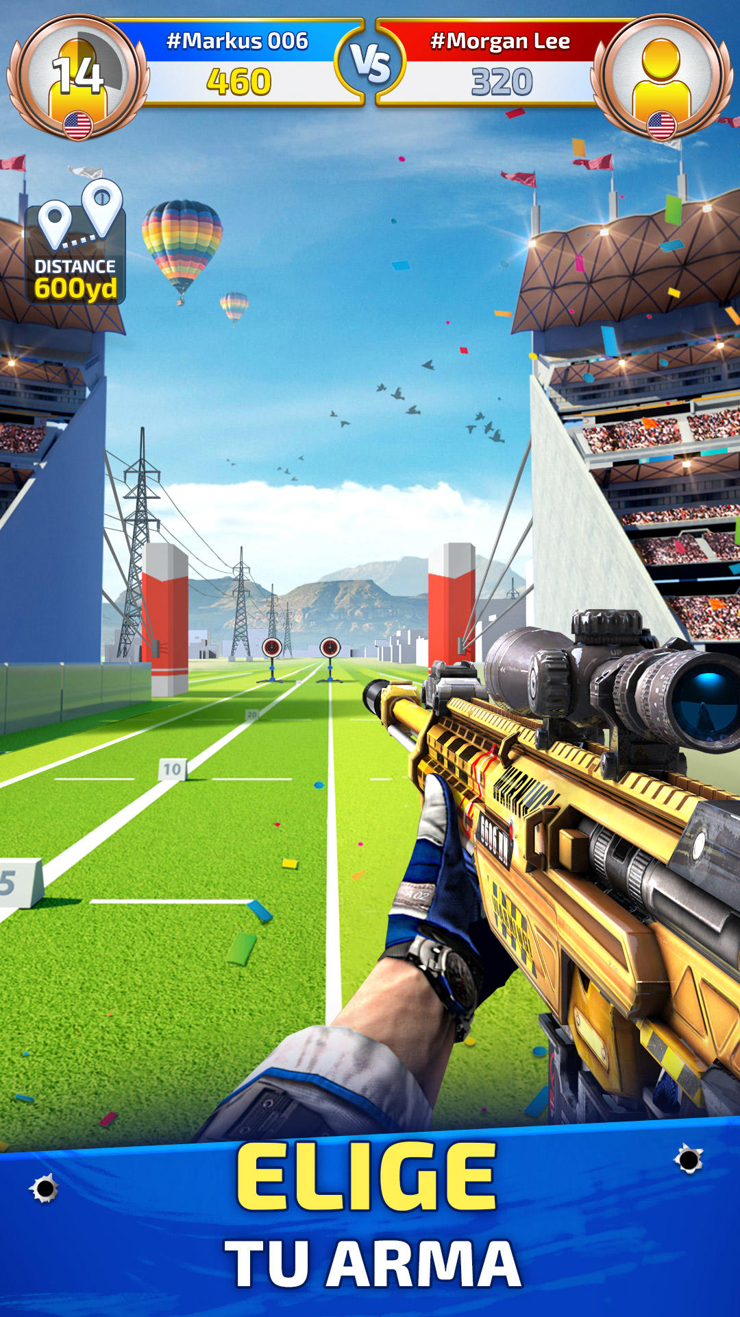 Screenshot 1 of Sniper Champions: Disparos 3D 2.2.9