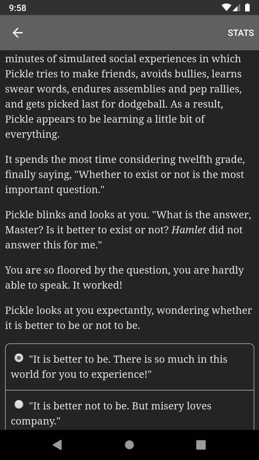 Cuplikan Layar Game Choice of Games