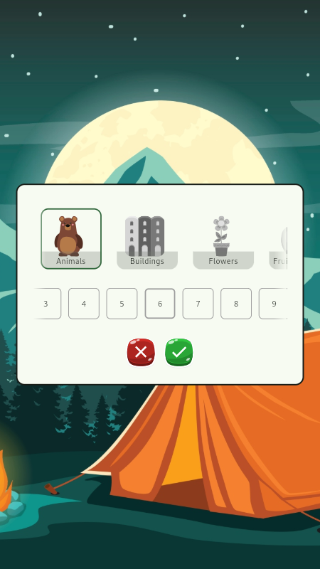 Concentration Game Screenshot