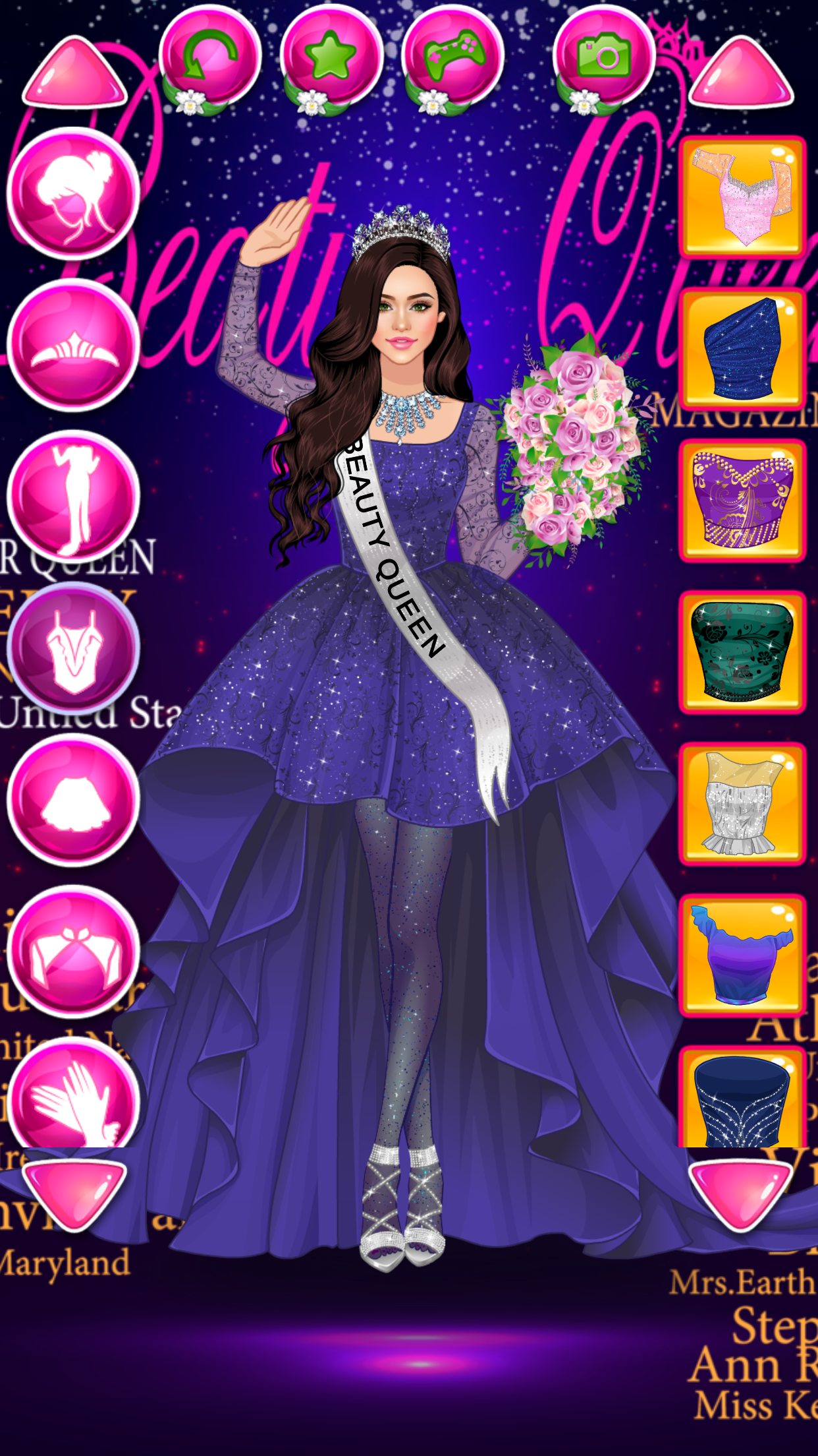 Beauty Queen Dress Up Games Game Screenshot