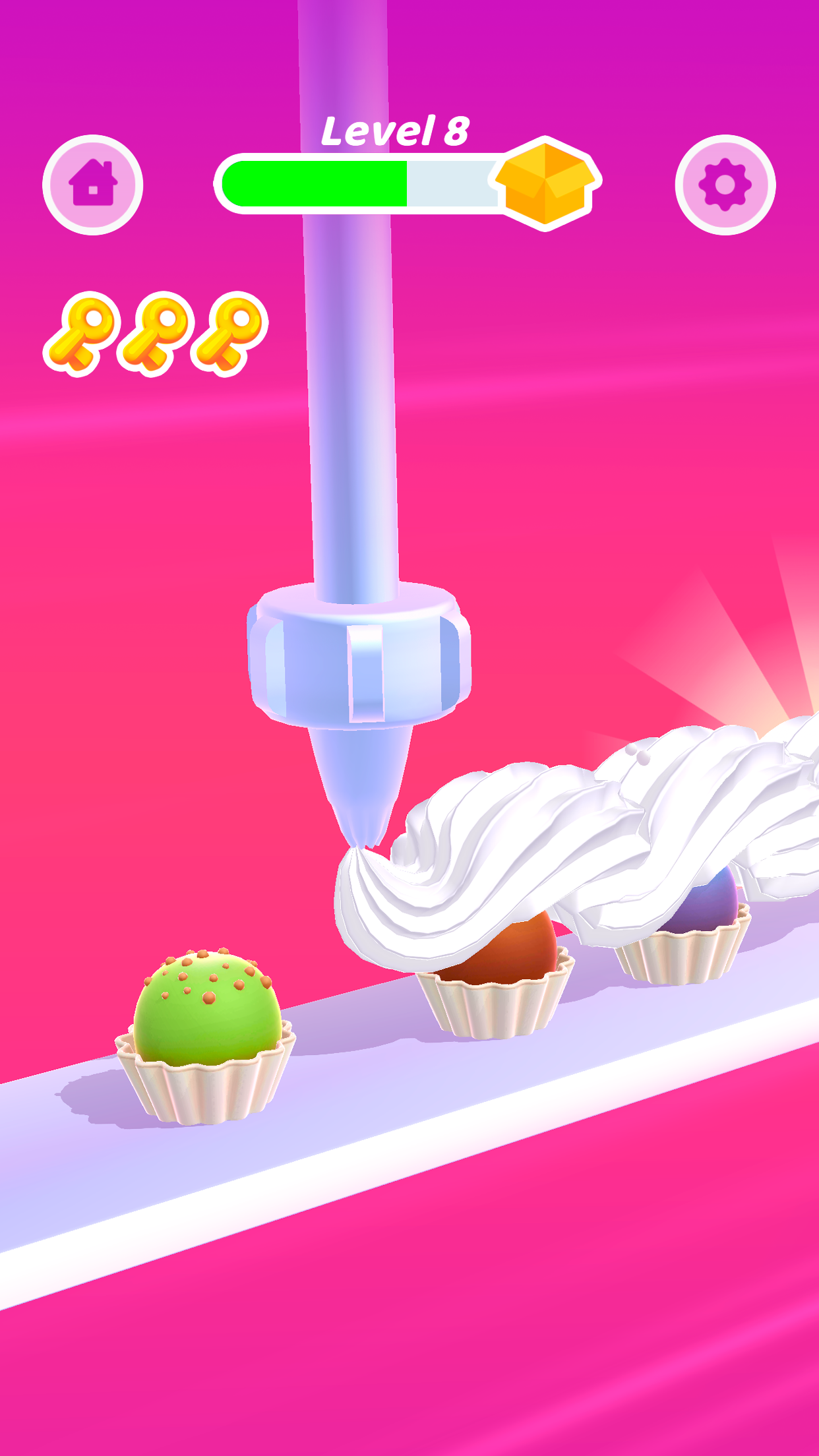 Perfect Cream: Cake Games Game Screenshot