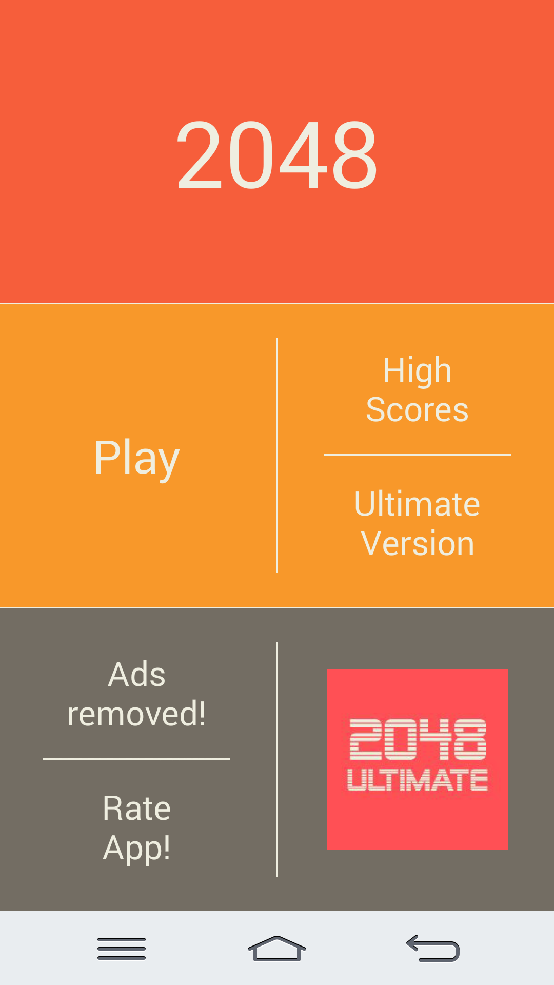 2048 Game Screenshot