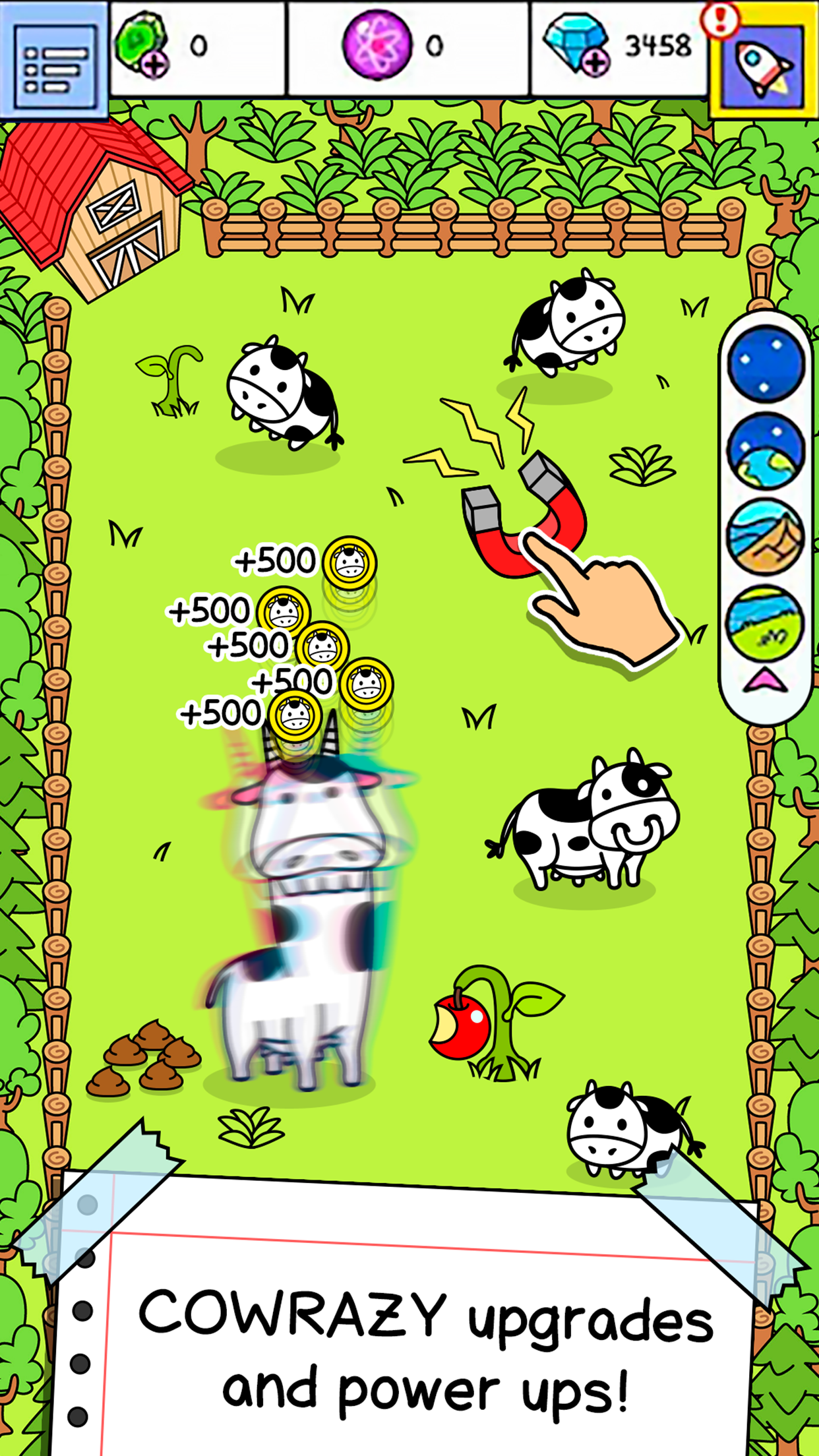 Cow Evolution - Crazy Cow Making Clicker Game 遊戲截圖
