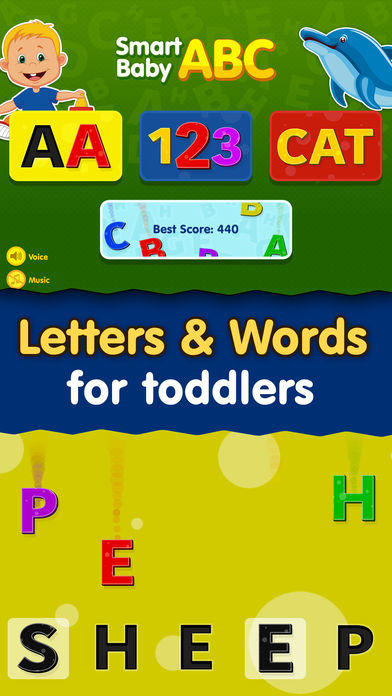 Screenshot 1 of Mga Larong ABC ng Smart Baby: Mga App sa Pag-aaral ng Toddler Kids 