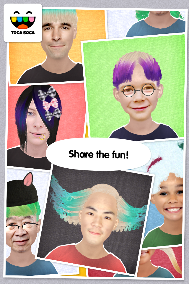 Cuplikan Layar Game Toca Hair Salon Me