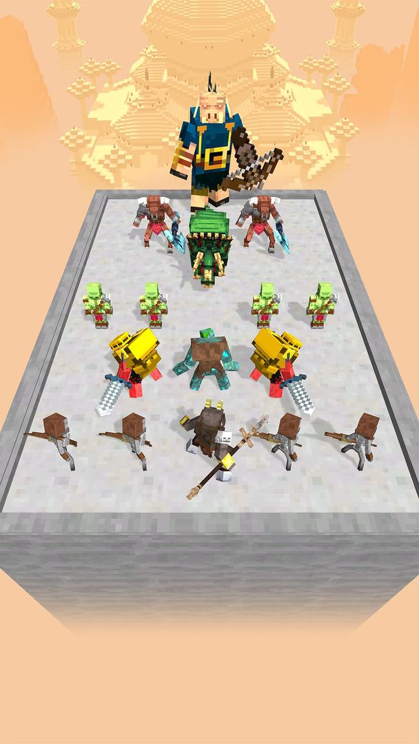 Screenshot of Dinosaur Merge: Block Fighting