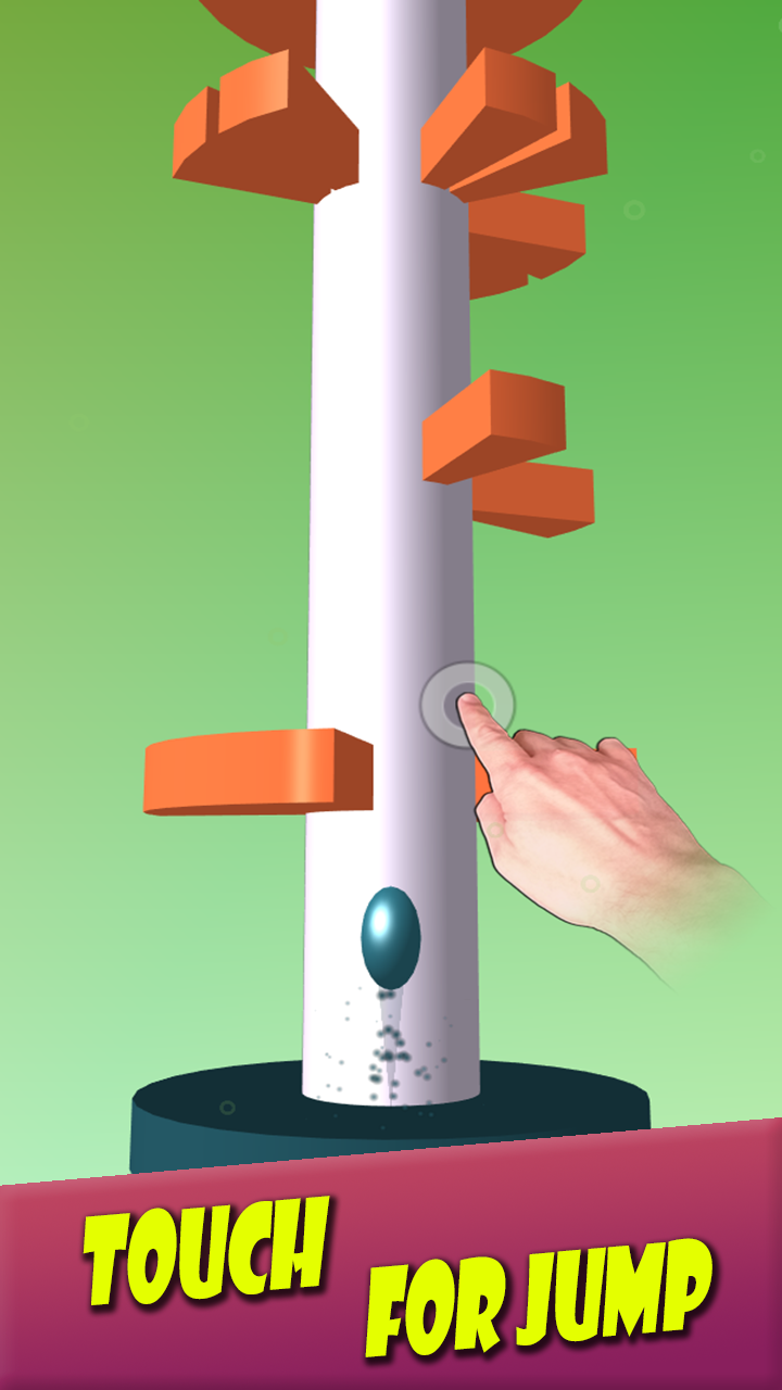 Captura de Tela do Jogo Rise On Top: Helix Ball Jump 2019