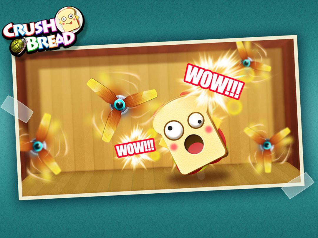 Crush Bread - Kick Food Game 게임 스크린 샷