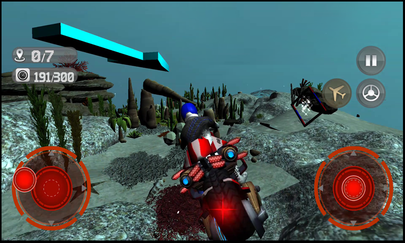 Flying Submarine Motorcycle Game Screenshot