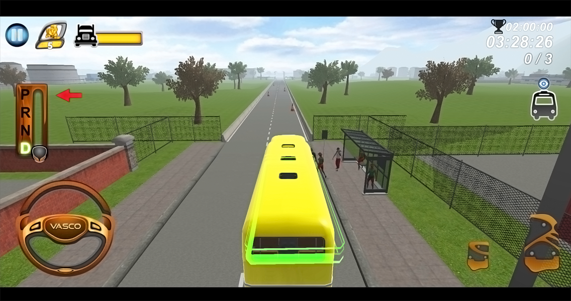 Schoolbus Parking 3D Simulator Game Screenshot