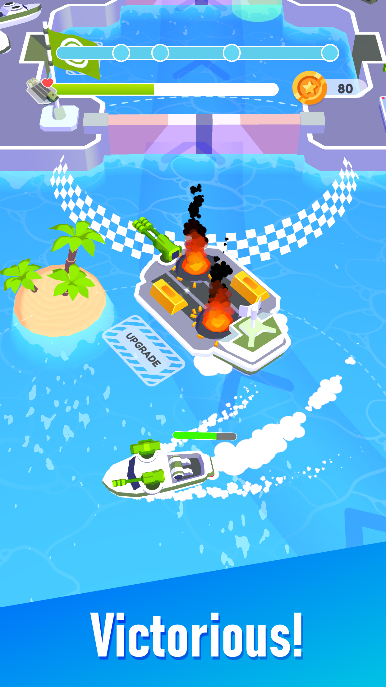 Cuplikan Layar Game Boat Commander: War of Sea