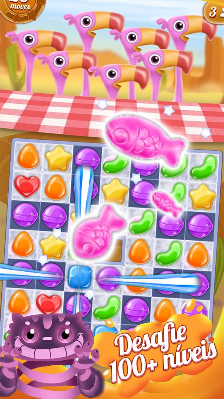 Captura de Tela do Jogo Juicy Candy Blast