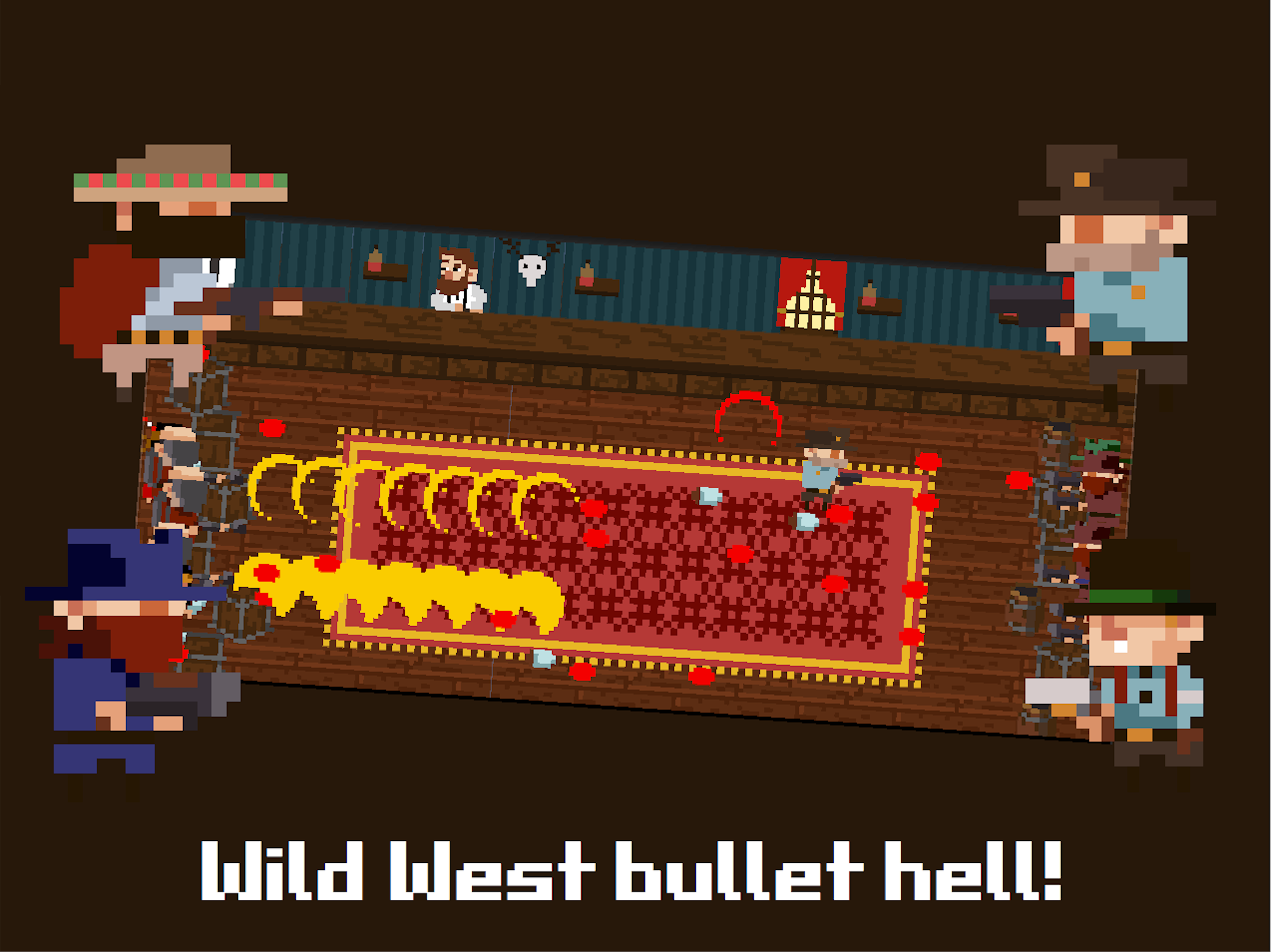 Tiny Wild West - Endless 8-bit pixel bullet hell Game Screenshot