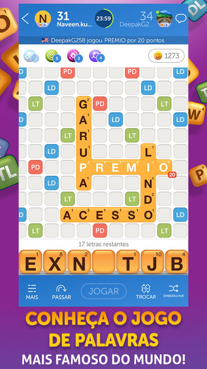 Screenshot 1 of Words With Friends 2: palavras 21.80.3
