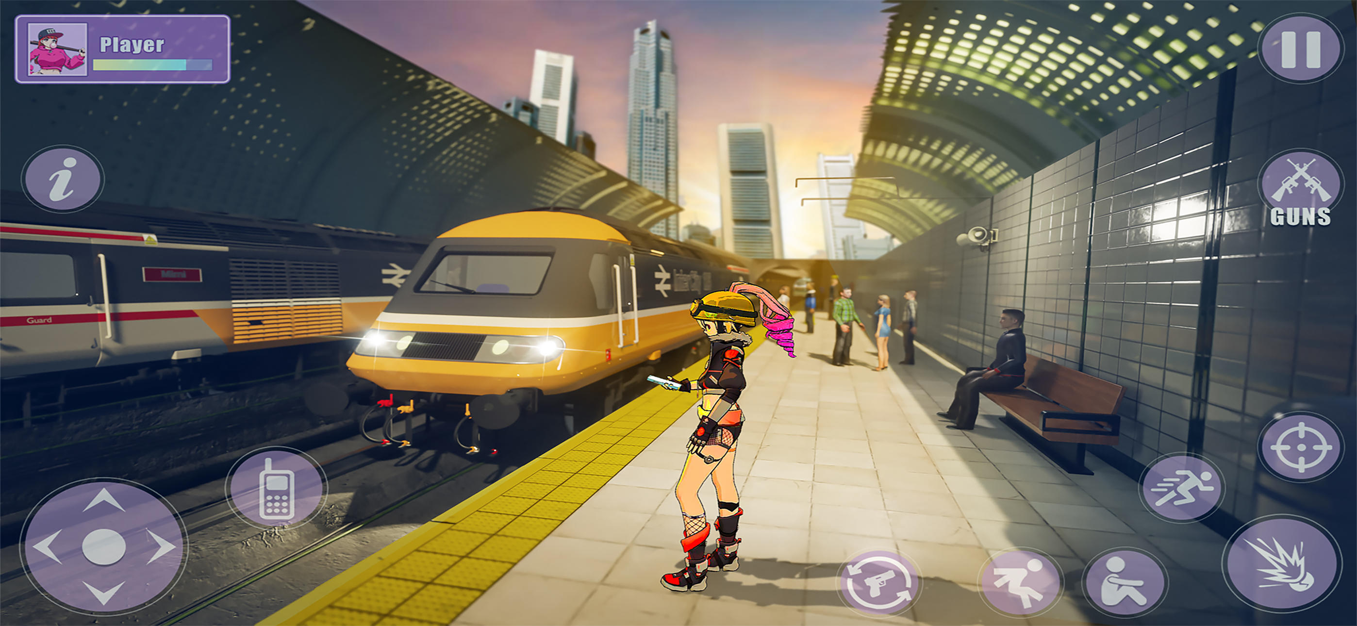 Real Anime Girl Gangster Games screenshot game