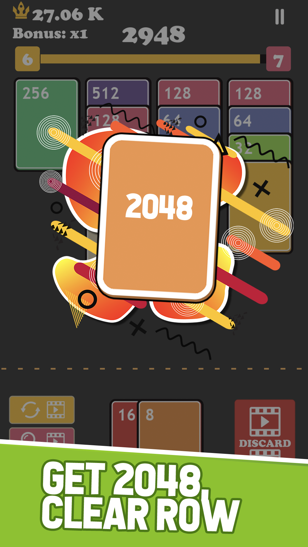 Screenshot of 2048+ Solitaire