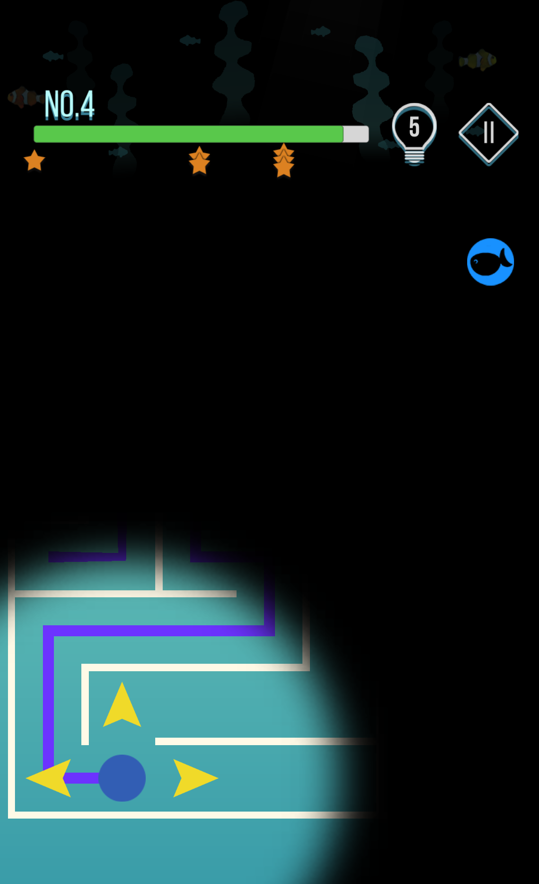 미로찾기-고래와 물고기들 게임 스크린샷